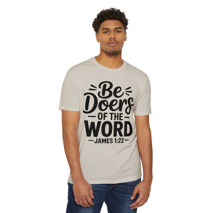Be Doers of the Word T-Shirt — James 1:22 Christian Tee