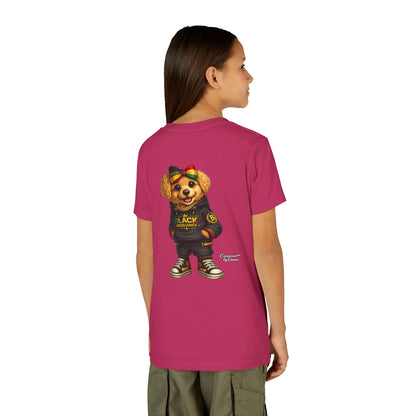 Youth Tee — Rasta Teddy "Black Excellence" Graphic Shirt