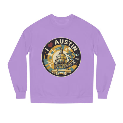 I  Austin Crewneck Sweatshirt — Austin Capitol Retro Graphic