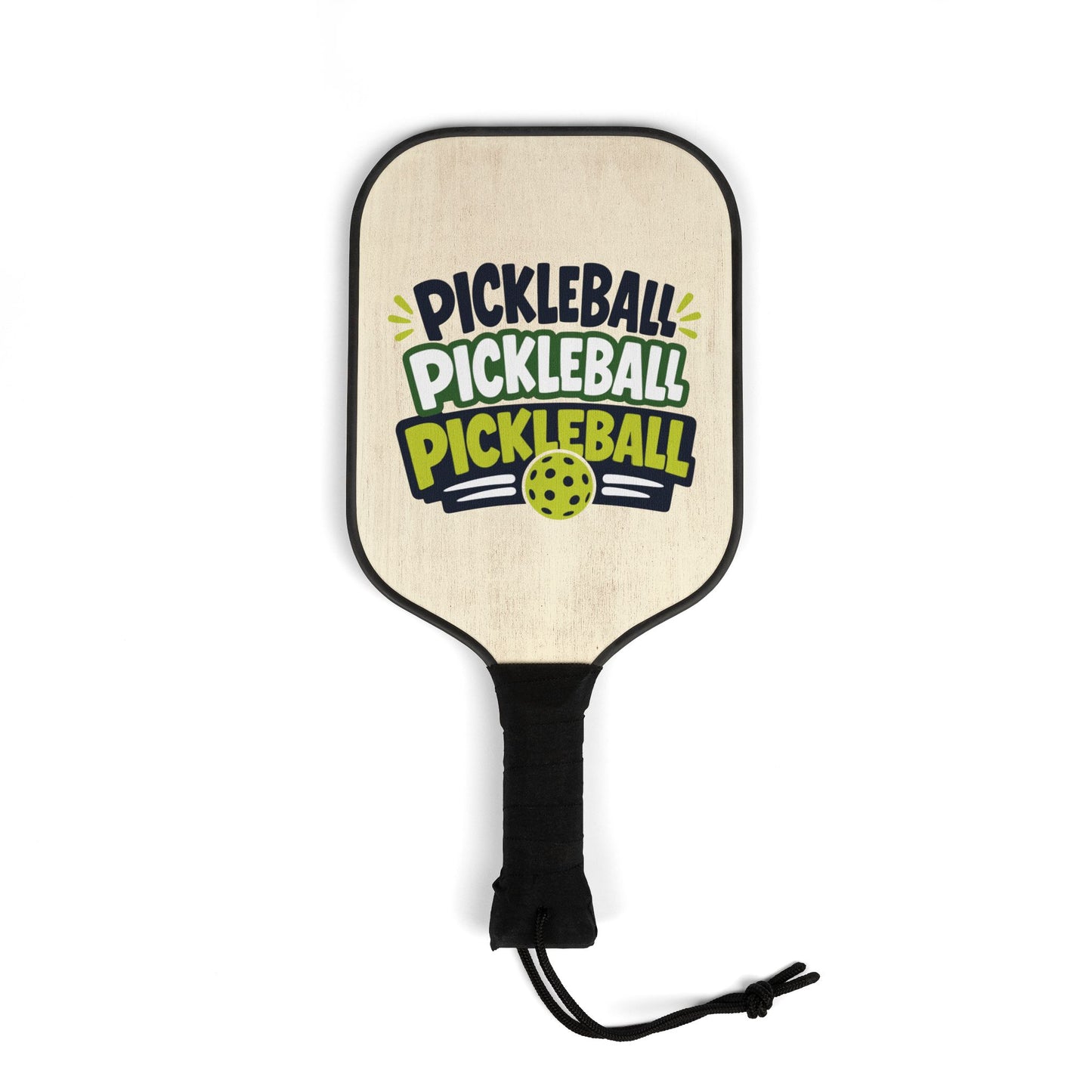Pickleball Paddle Set – 'PICKLEBALL PICKLEBALL PICKLEBALL' Graphic Paddle & Balls Kit