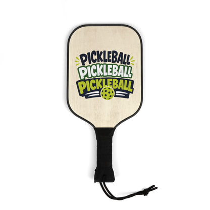 Pickleball Paddle Set – 'PICKLEBALL PICKLEBALL PICKLEBALL' Graphic Paddle & Balls Kit