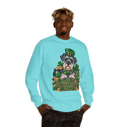 St. Patrick’s Day Schnauzer Sweatshirt — Happy St. Patrick’s Day Graphic