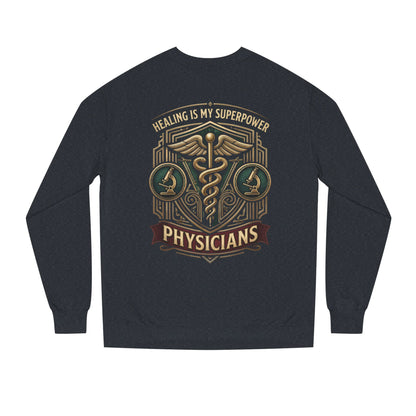 Physicians Caduceus Sweatshirt — "Healing Is My Superpower" Medical Crewneck