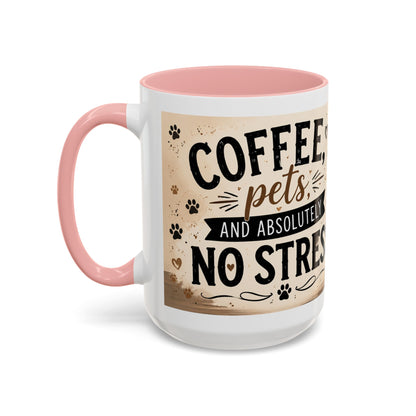 Dog and Cat Coffee Mug – "Best Friends, Best Life" Accent Tea Cup (11/15oz)