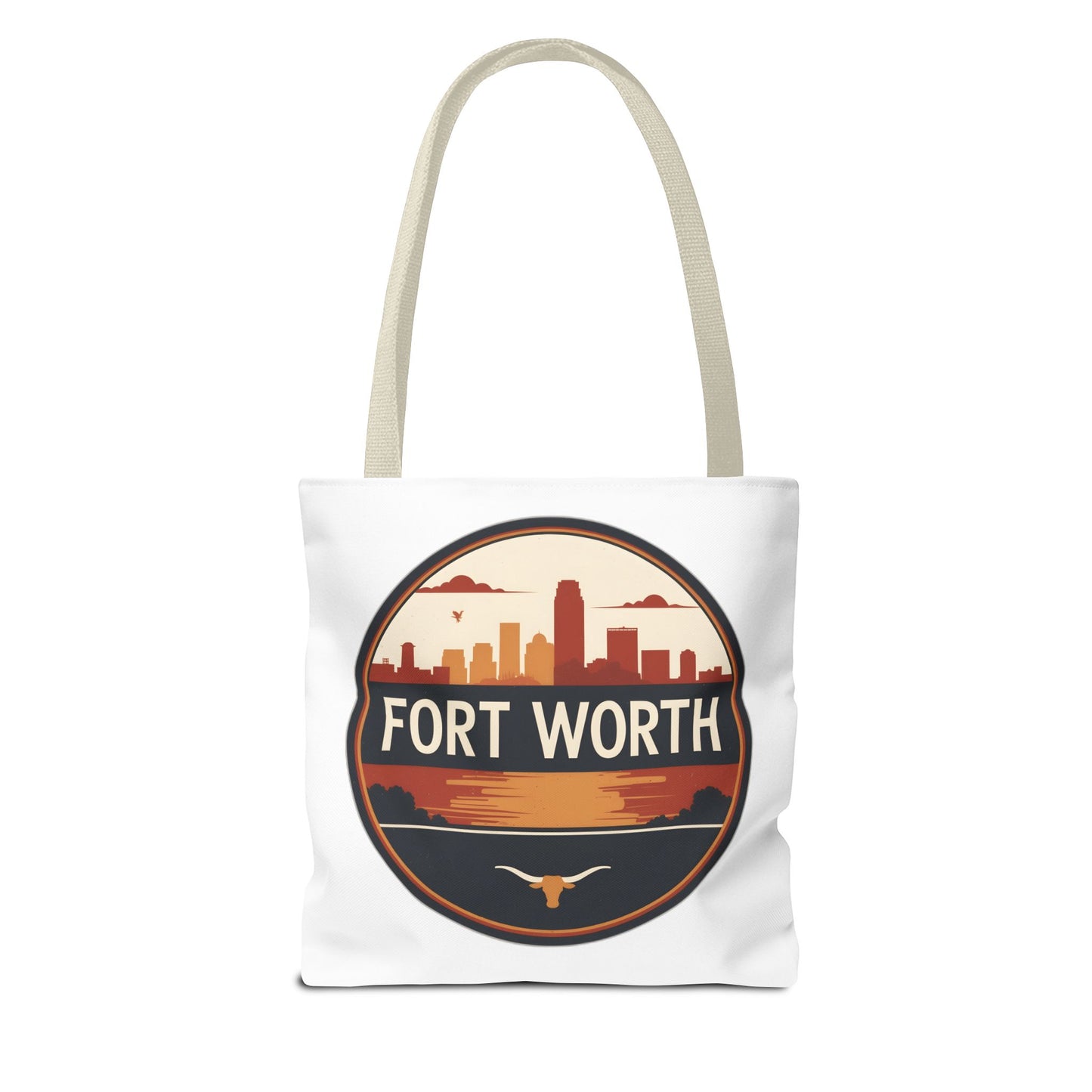 Fort Worth Skyline Tote Bag — Vintage Texas Cityscape Tote