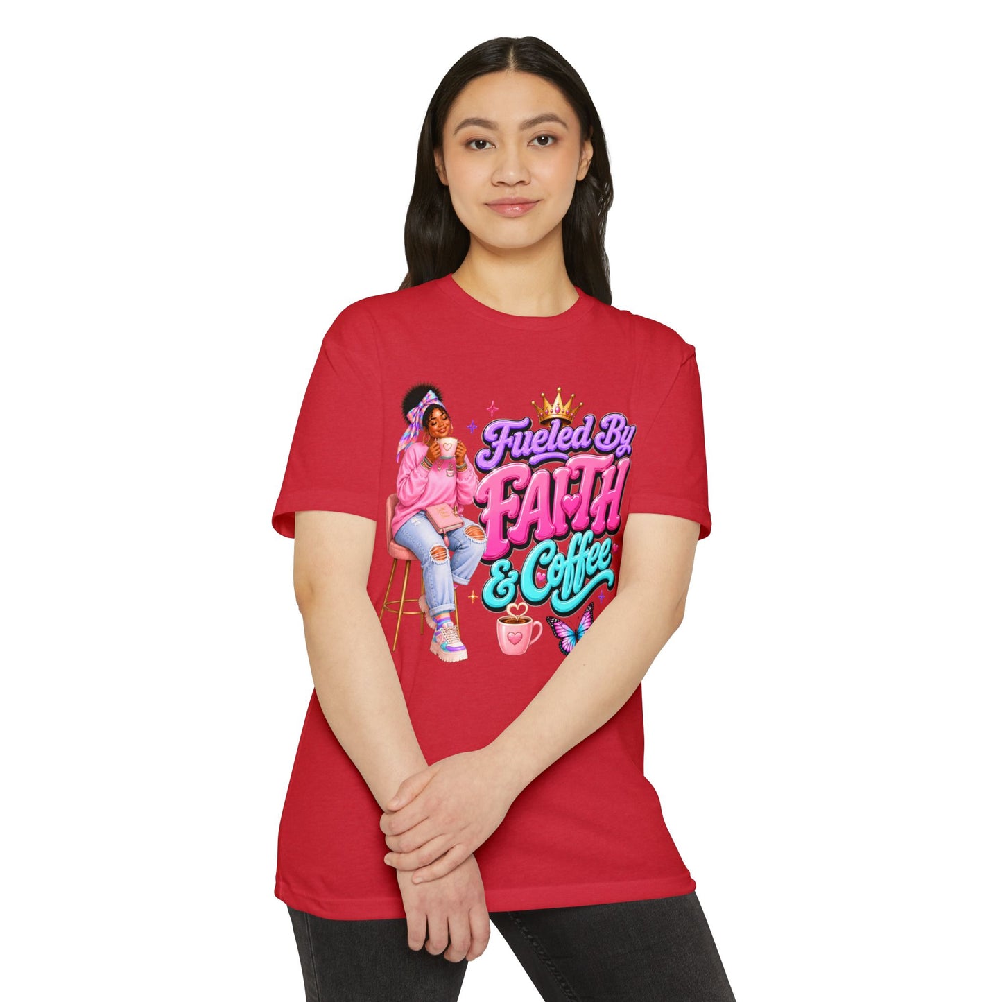 Fueled by Faith & Coffee T-Shirt — Christian Inspirational Graphic Tee