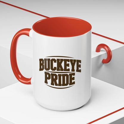 Buckeye Pride Accent Coffee Mug — School Spirit Ceramic Mug