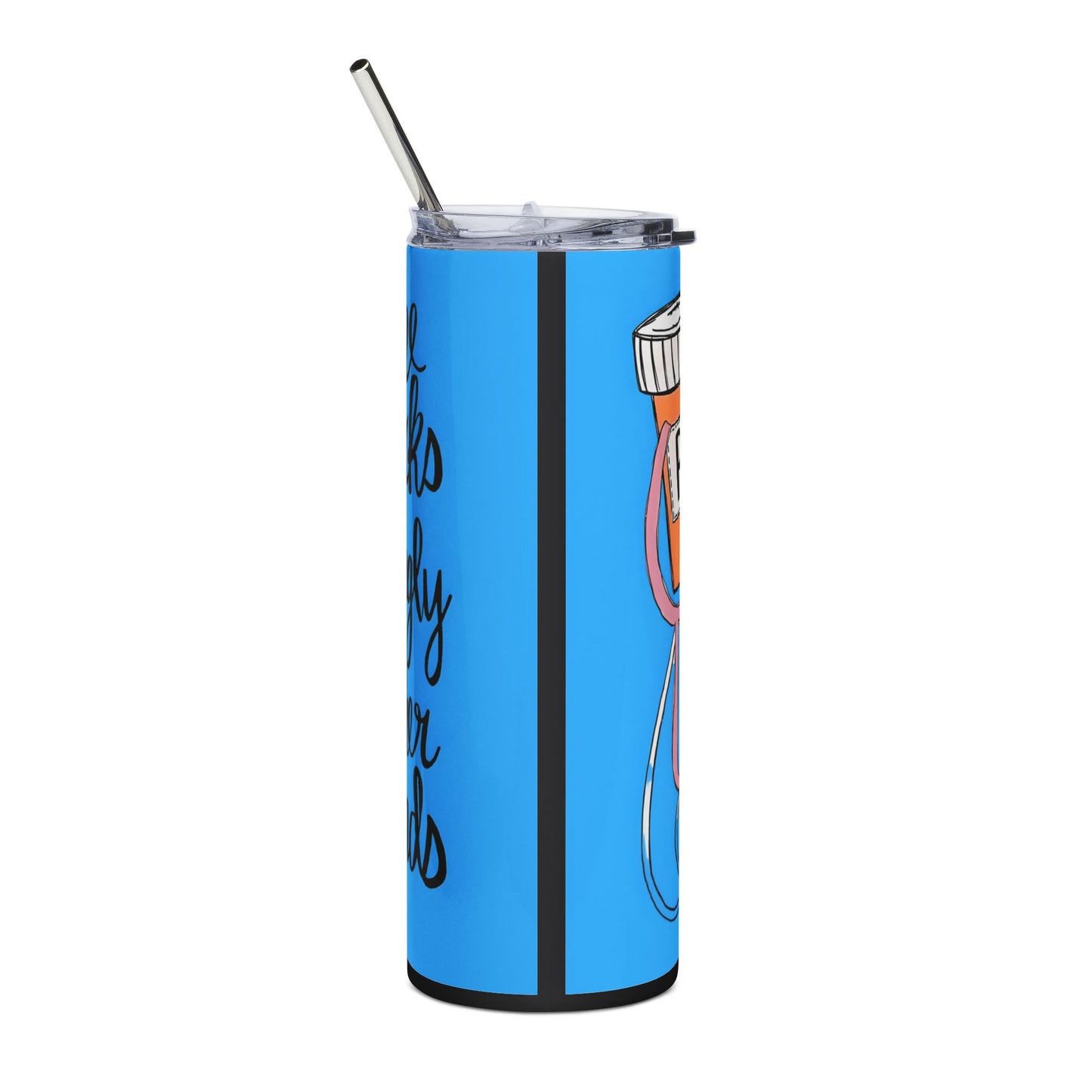 20oz Nurse Tumbler — Cute Medical Icons Stainless Steel Travel Cup