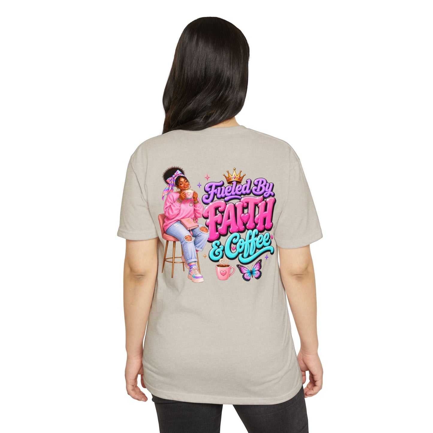 Fueled by Faith & Coffee T-Shirt — Christian Inspirational Graphic Tee