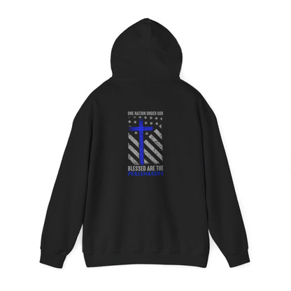 Blessed Are The Persecuted Hoodie — Christian Thin Blue Line Cross Sweatshirt