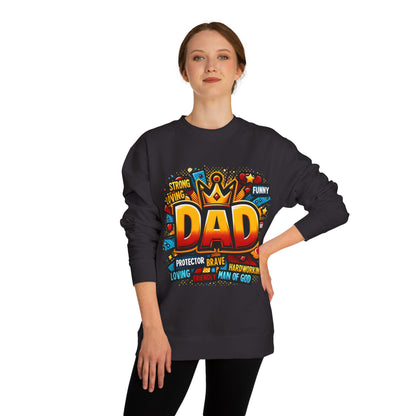 Dad Graphic Sweatshirt – Crowned 'DAD' Tribute Design for Father’s Day