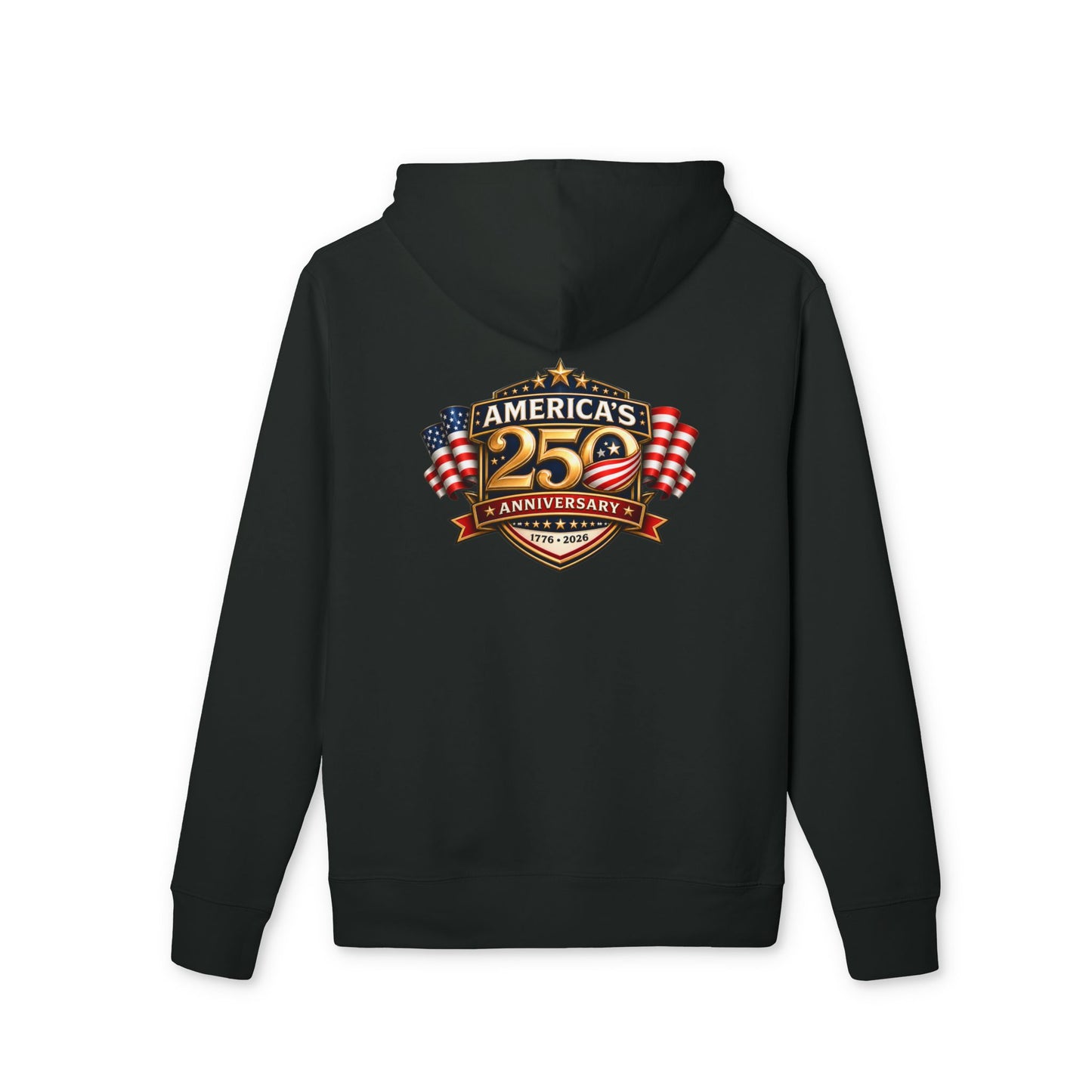 25th Anniversary America Logo Hoodie - Patriotic American Flag Crewneck