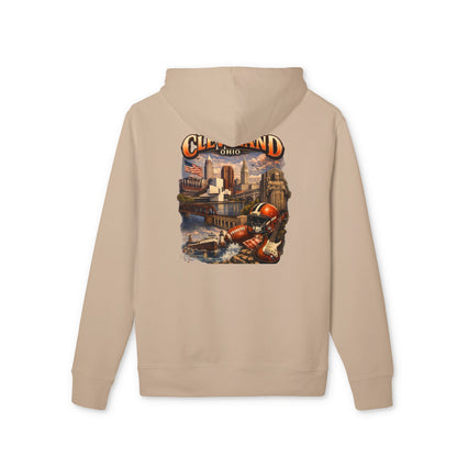 Cleveland Vintage Cityscape Hoodie — Retro Ohio Landmark Pullover