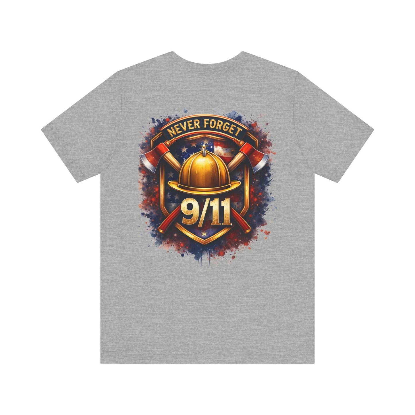 Never Forget 9/11 T‑Shirt — Firefighter Tribute Tee