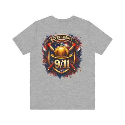 Never Forget 9/11 T‑Shirt — Firefighter Tribute Tee