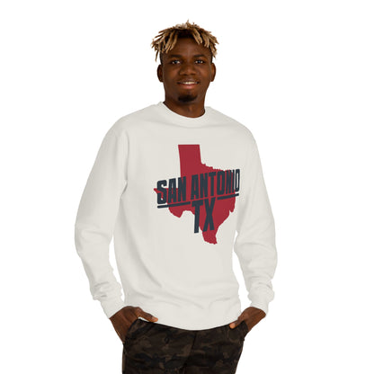 San Antonio TX State Outline Sweatshirt – Texas Pride Crewneck