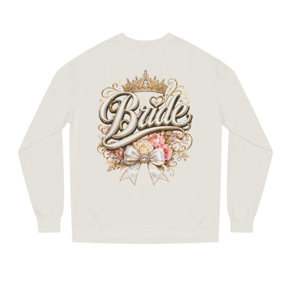 Bride Sweatshirt — Floral Crown Bridal Crewneck for Bachelorette & Wedding