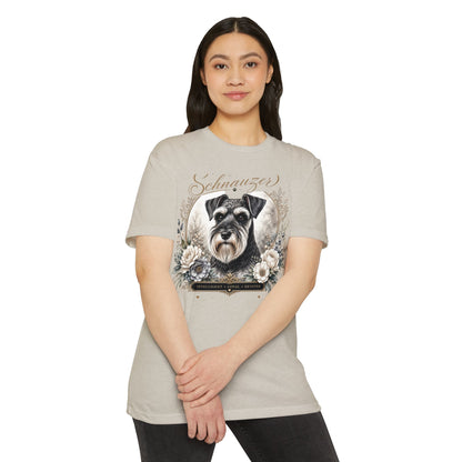 Schnauzer Floral Portrait T-Shirt