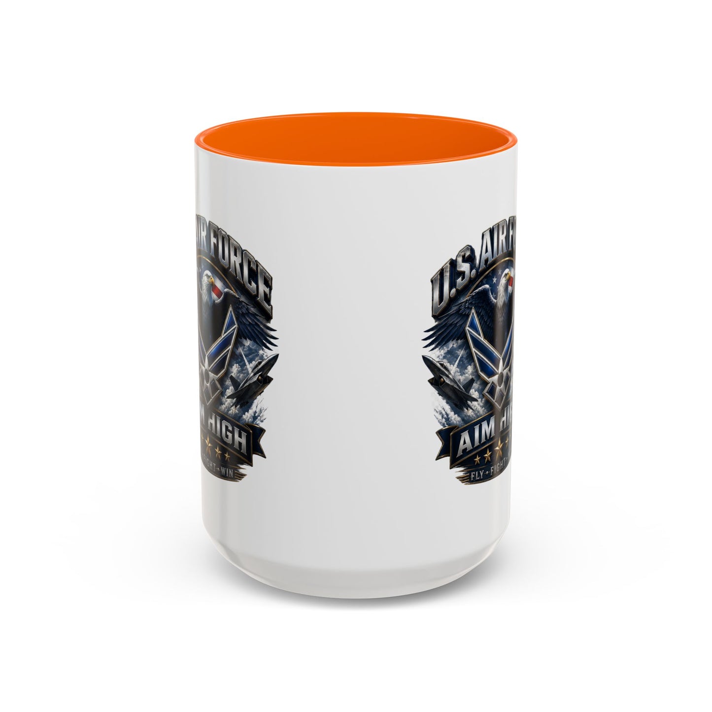U.S. Air Force Accent Coffee Mug — Aim High Eagle Design (11/15 oz)