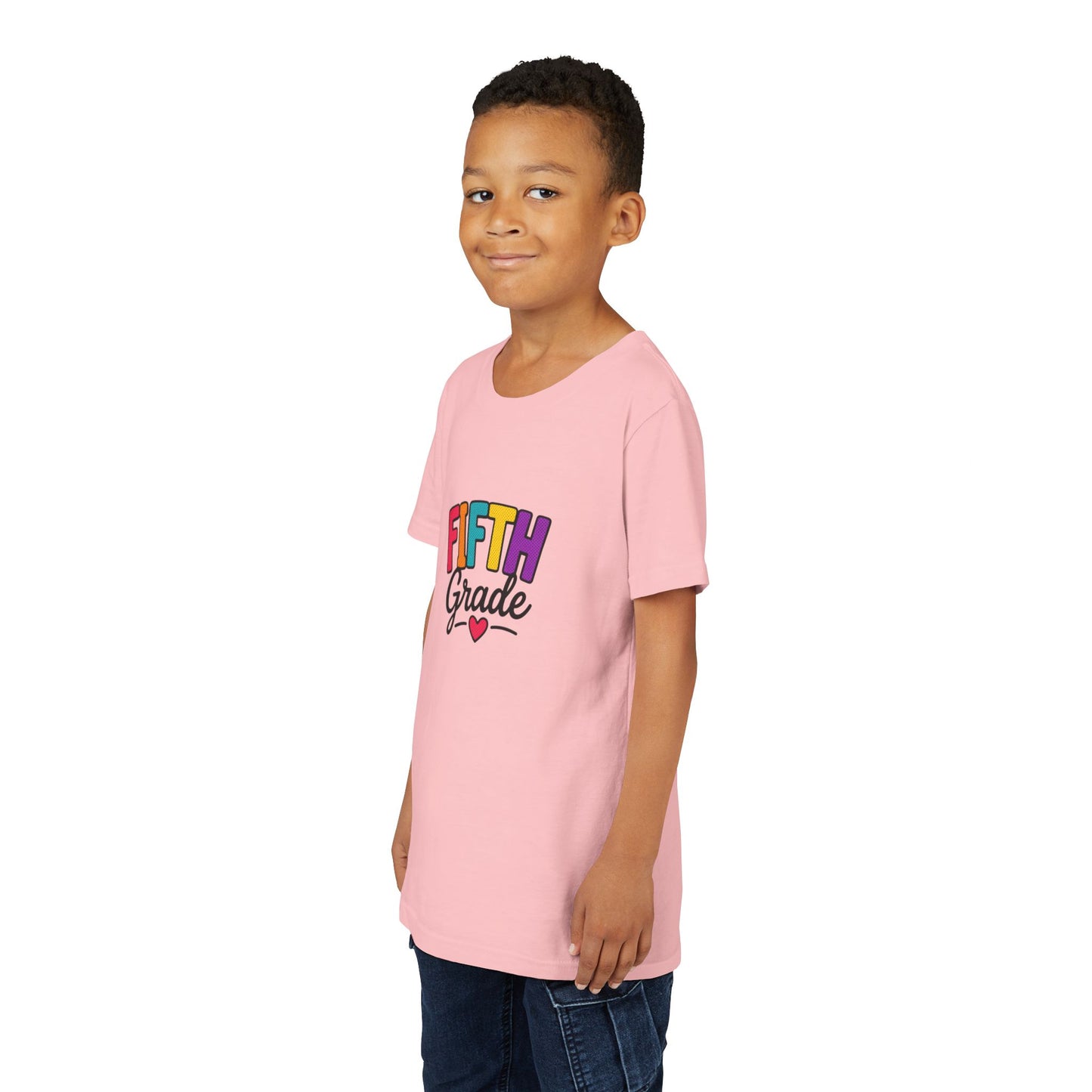 Fifth Grade Kids T‑Shirt – Colorful Back-to-School Tee with Heart