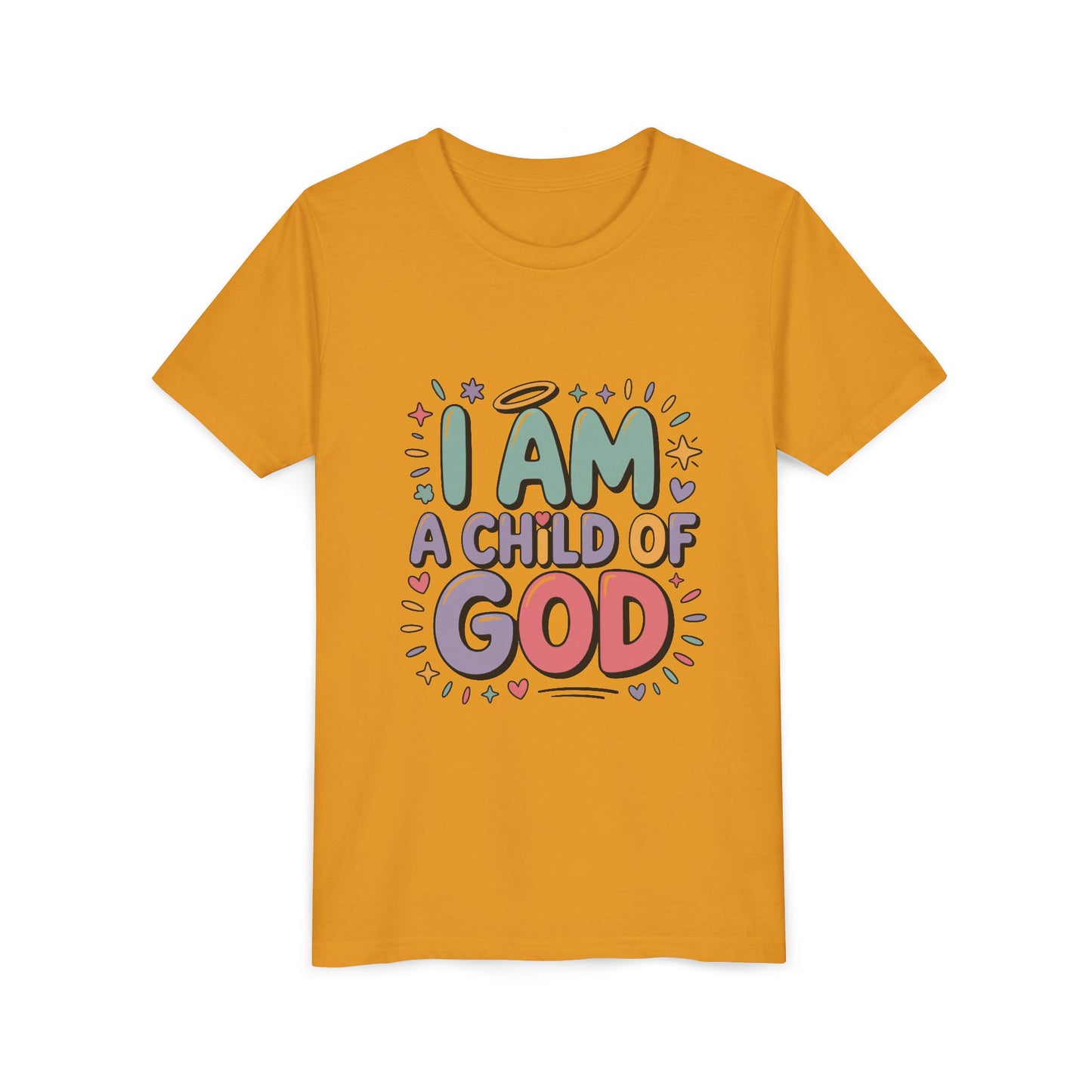 I Am A Child of God Youth Tee — Cute Pastel Christian Kids T-Shirt