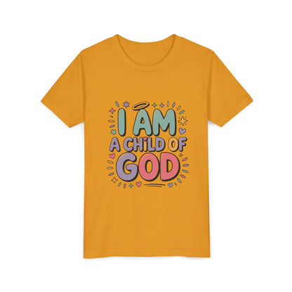 I Am A Child of God Youth Tee — Cute Pastel Christian Kids T-Shirt