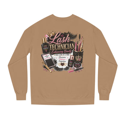Lash Technician Crewneck Sweatshirt – Beauty Tools Graphic