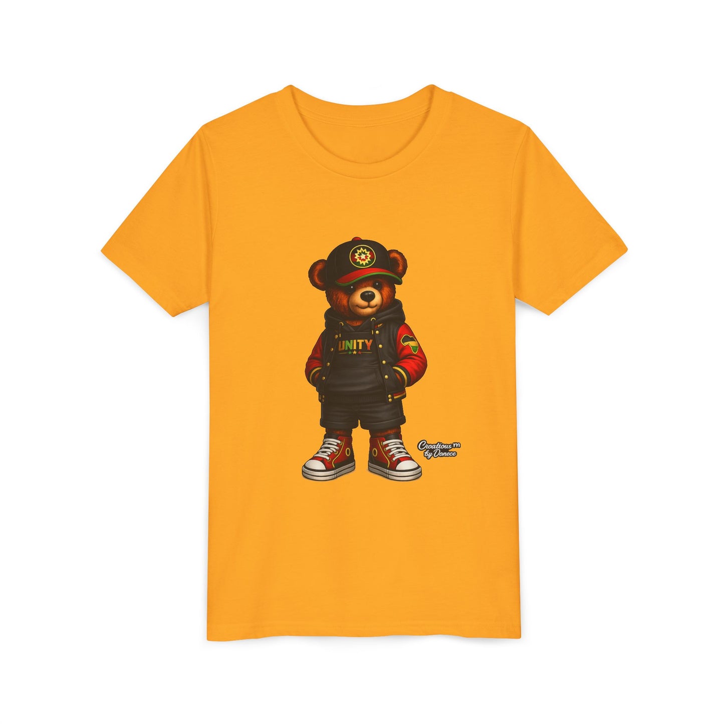 Youth Tee — 'Unity' Streetwear Teddy Bear Graphic Shirt