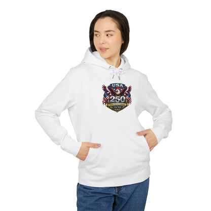 Patriotic USA 250th Anniversary Hoodie — Eagle Flag Emblem