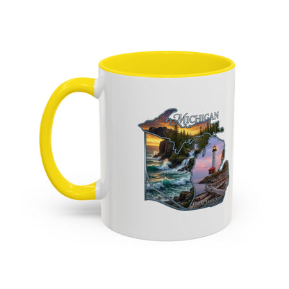 Michigan Lighthouse Coffee Mug — Scenic Great Lakes Accent Mug (11/15oz)