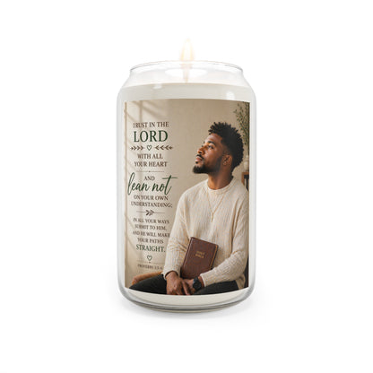 Inspirational Soy Candle — 'Trust in the Lord' Scripture Candle (13.75oz)