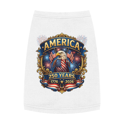 America 250 Pet Tank Top - 1776-2026 Patriotic Eagle & Fireworks