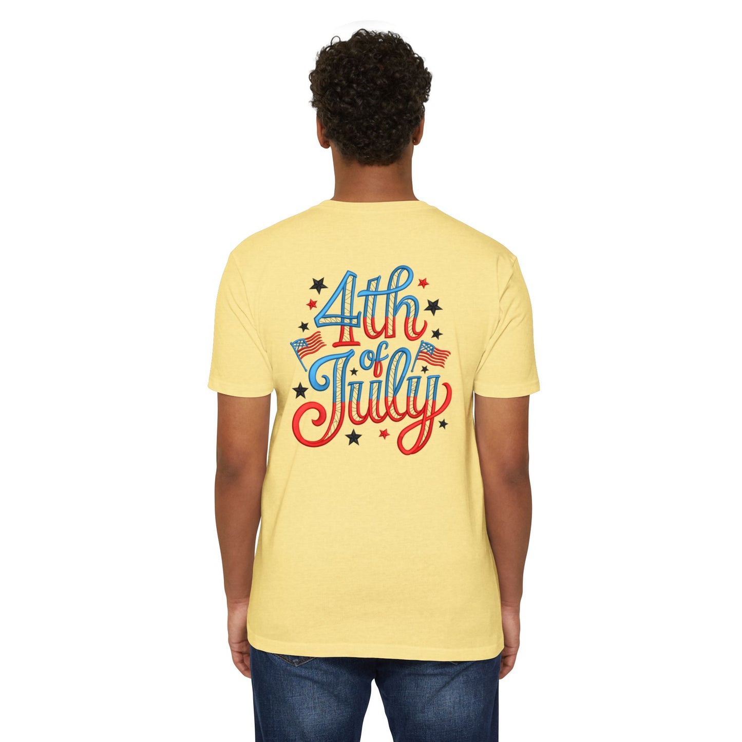 4th of July T-Shirt — Retro Patriotic Stars & Flags Tee