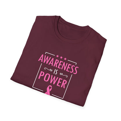 Awareness Is Power Breast Cancer Awareness T-Shirt