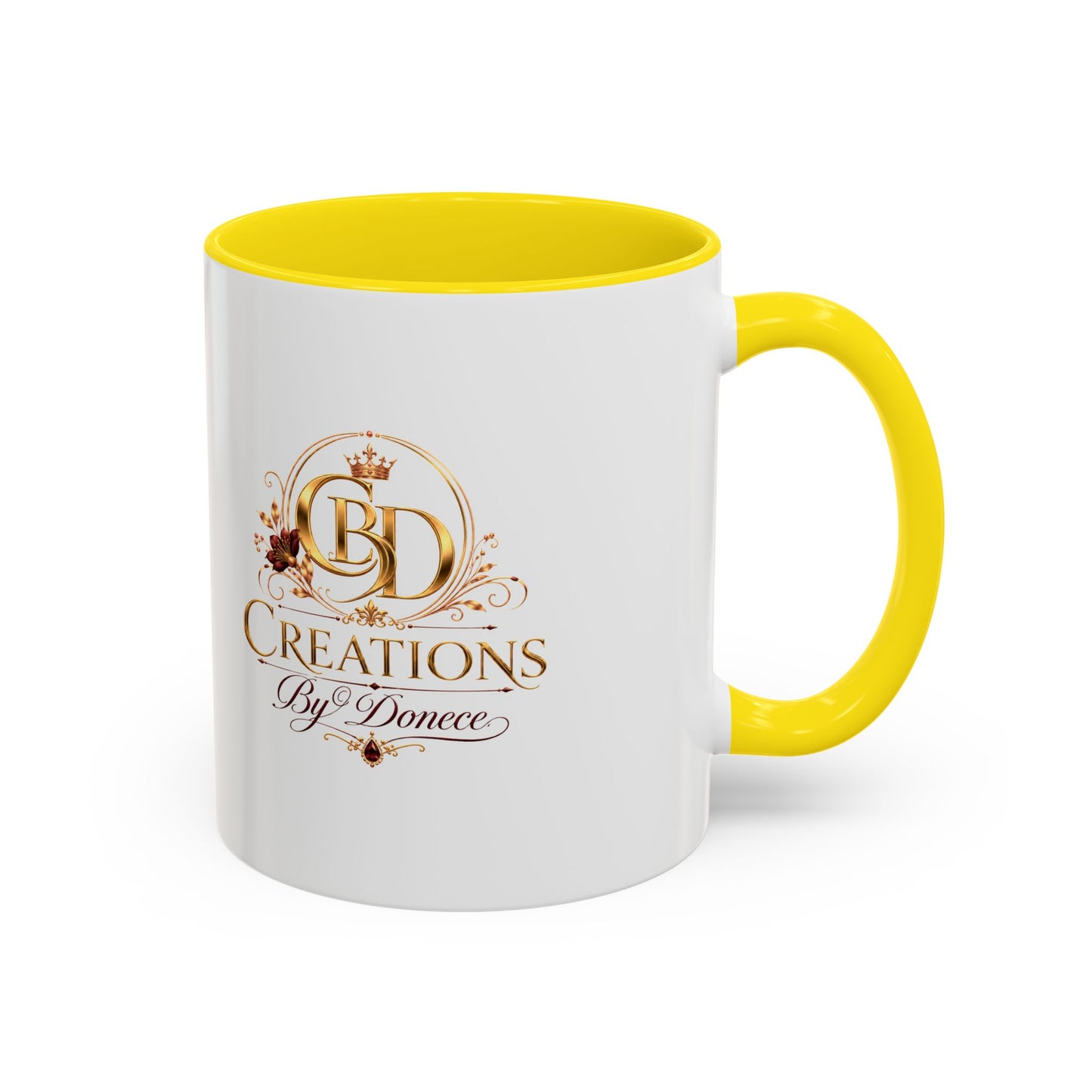 Accent Coffee Mug — Creations By Donece Logo Ceramic Mug (11/15 oz)