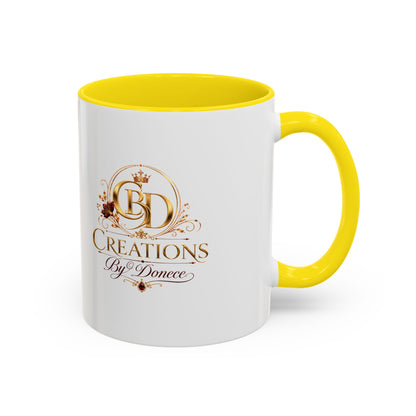 Accent Coffee Mug — Creations By Donece Logo Ceramic Mug (11/15 oz)