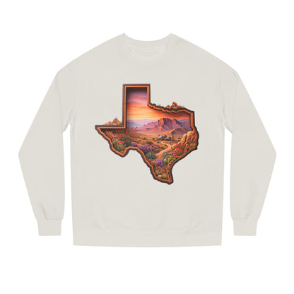 Texas Sunset Crewneck Sweatshirt — Scenic Lone Star State Landscape