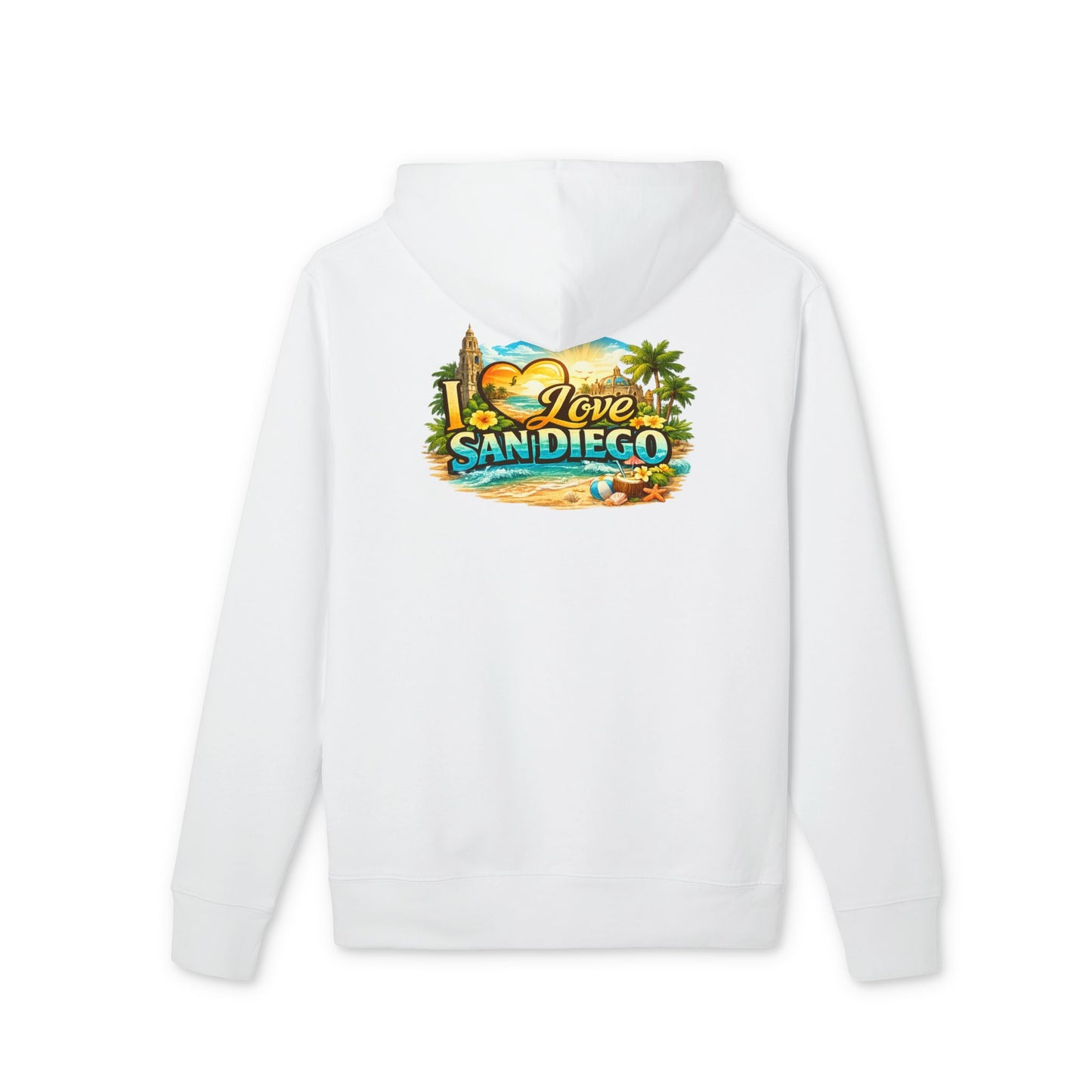 San Diego Beach Hoodie – 'Love San Diego' Vintage Coastal Sweatshirt
