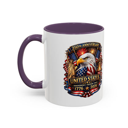 250th Anniversary United States Eagle Coffee Mug – Patriotic 1776–2026 Accent Mug