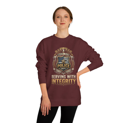 Police Badge Sweatshirt - "Serving With Integrity" Crewneck