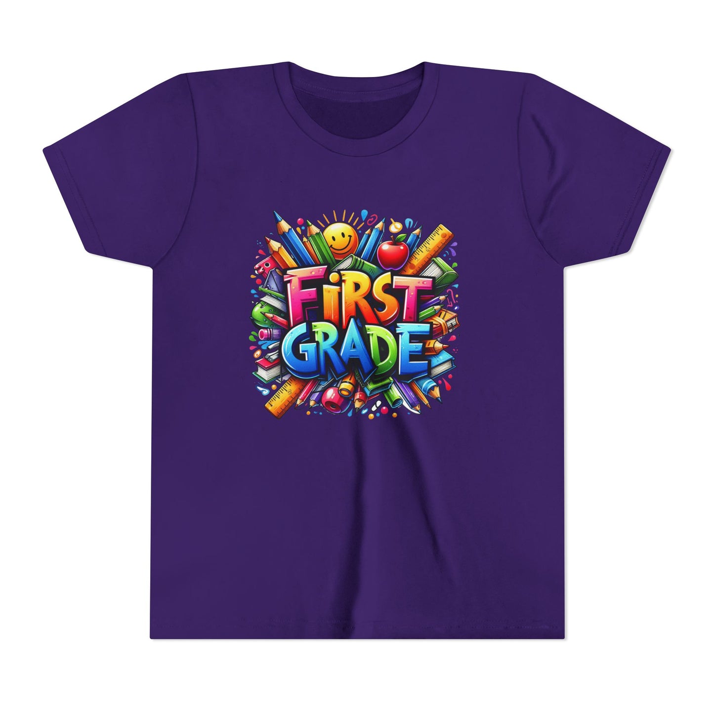 First Grade Kids Tee — Colorful Back-to-School Shirt for Boys & Girls