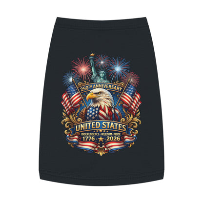 Patriotic Pet Tank — "United States 250th Anniversary 1776–2026" Dog Tank Top