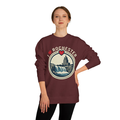 Rochester Waterfall Crewneck Sweatshirt – I  Rochester City Skyline Pullover