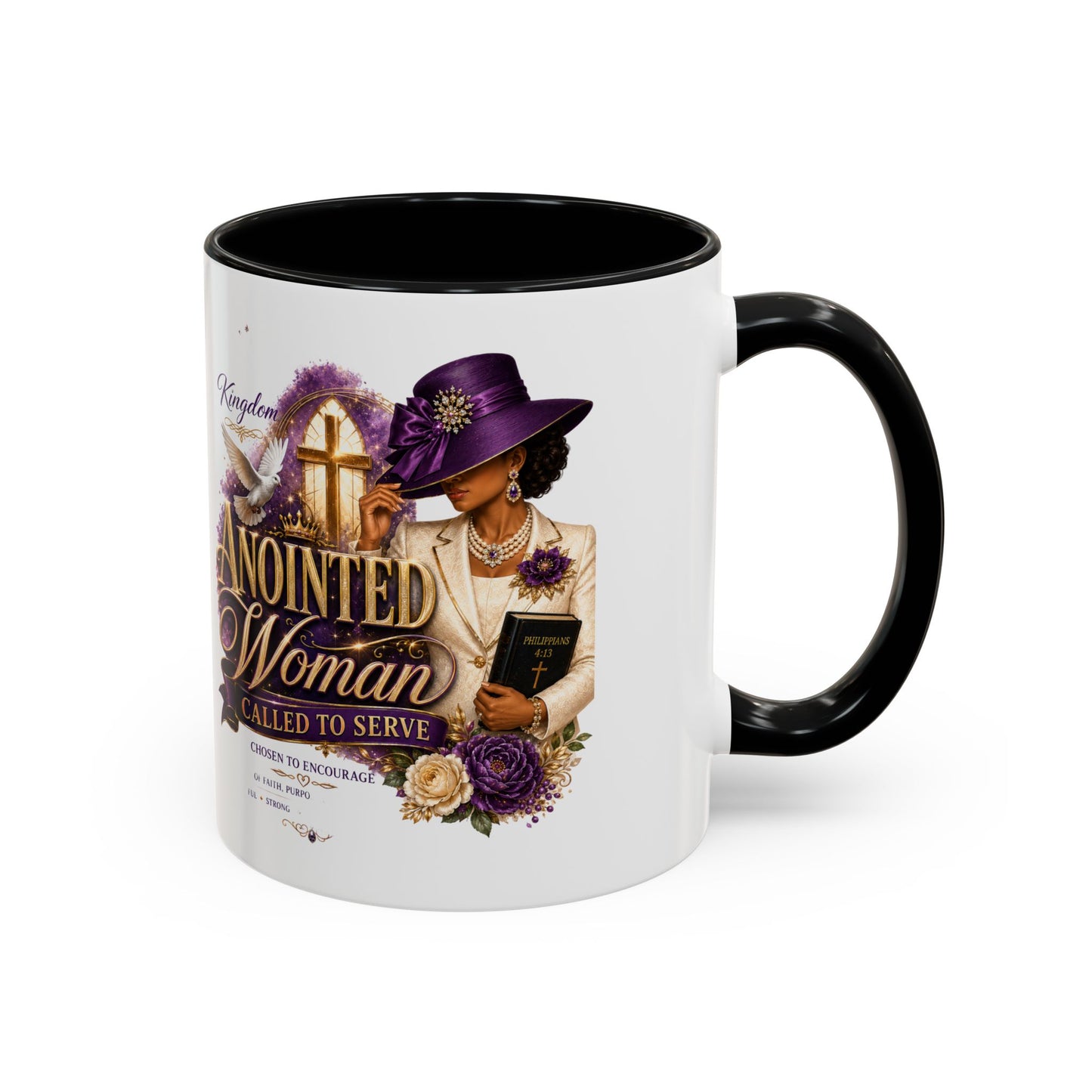Anointed Woman Coffee Mug — Faithful, Called to Serve Accent Mug (11/15oz)