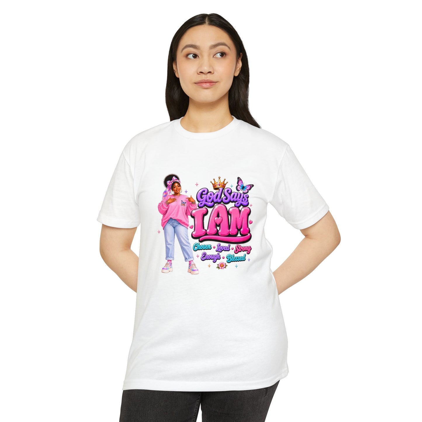 God Says I Am Tee — Inspirational Christian Graphic T-Shirt