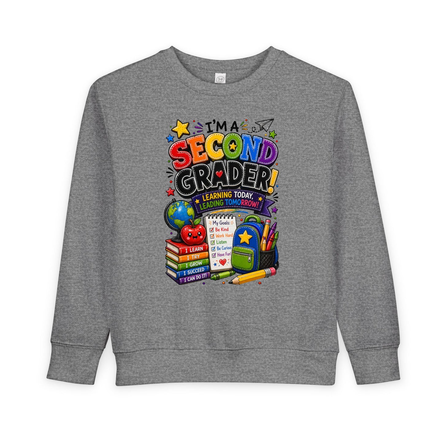 I'm a Second Grader Toddler Sweatshirt — Cute Back-to-School Kids Crewneck