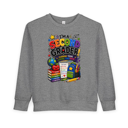 I'm a Second Grader Toddler Sweatshirt — Cute Back-to-School Kids Crewneck