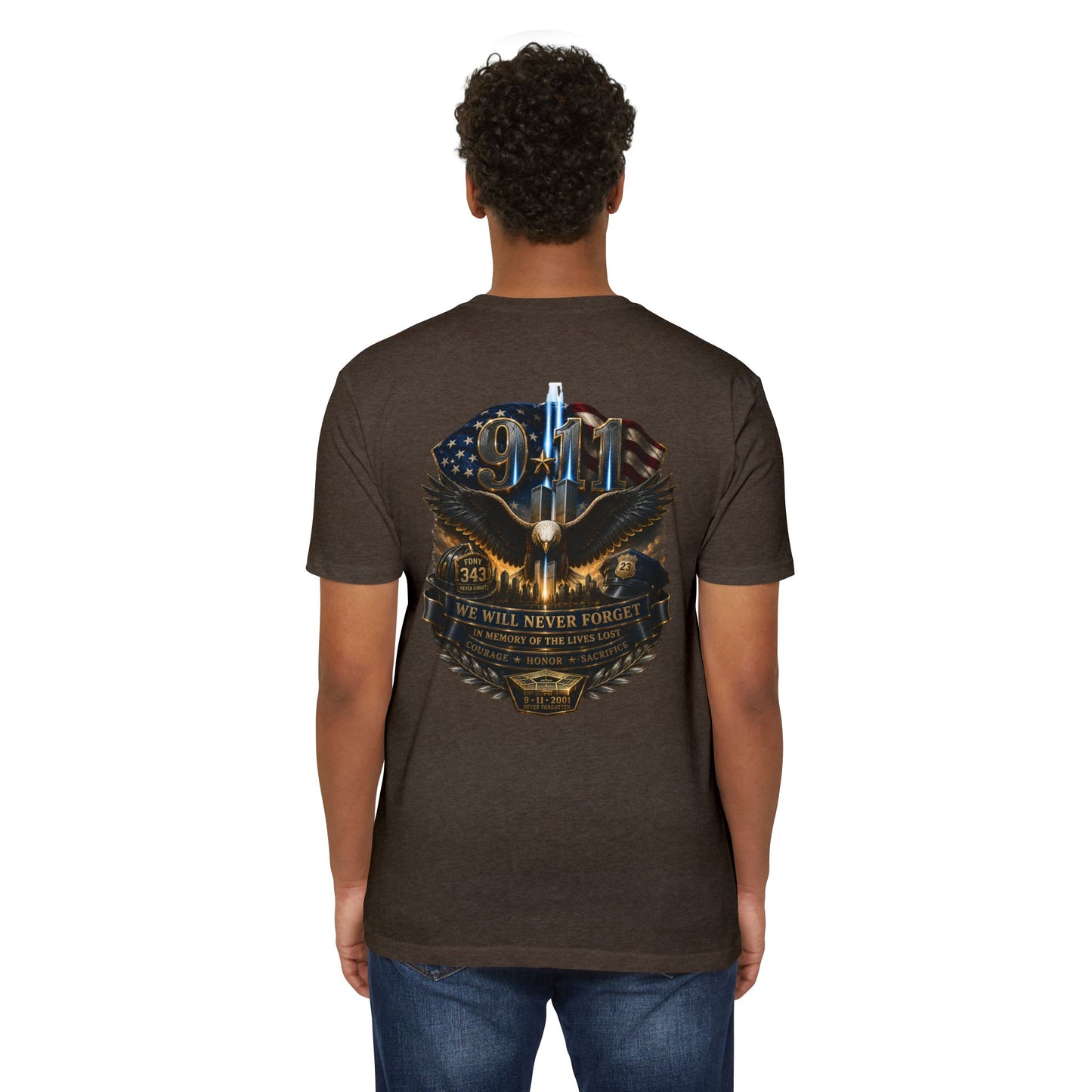 9/11 Remembrance T-Shirt — "We Will Never Forget" Tribute Tee