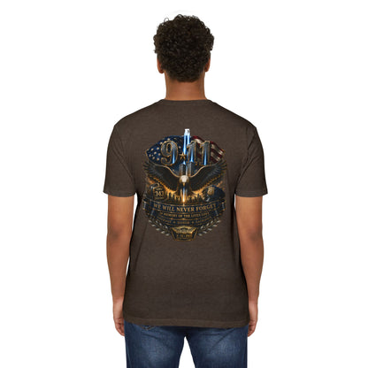 9/11 Remembrance T-Shirt — "We Will Never Forget" Tribute Tee