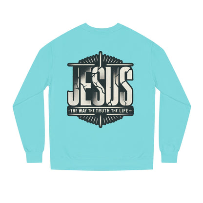 Jesus Graphic Sweatshirt — Vintage Religious Cross & Lamb Crewneck
